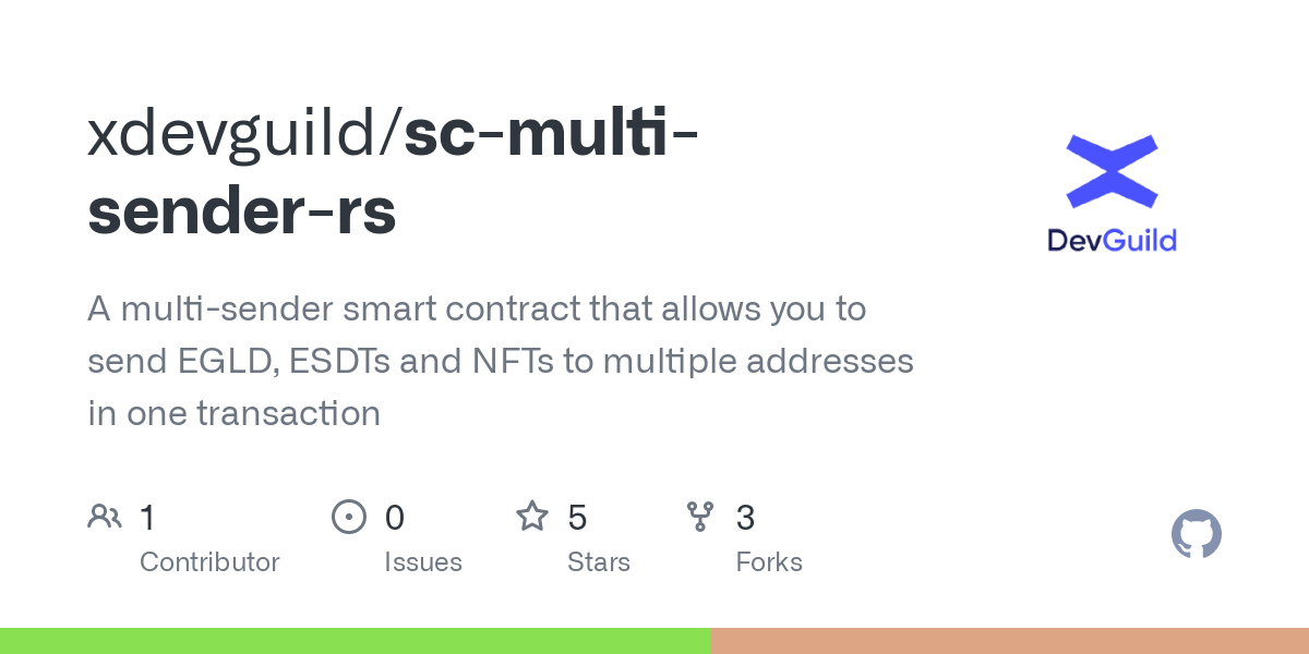 Multi sender smart contract