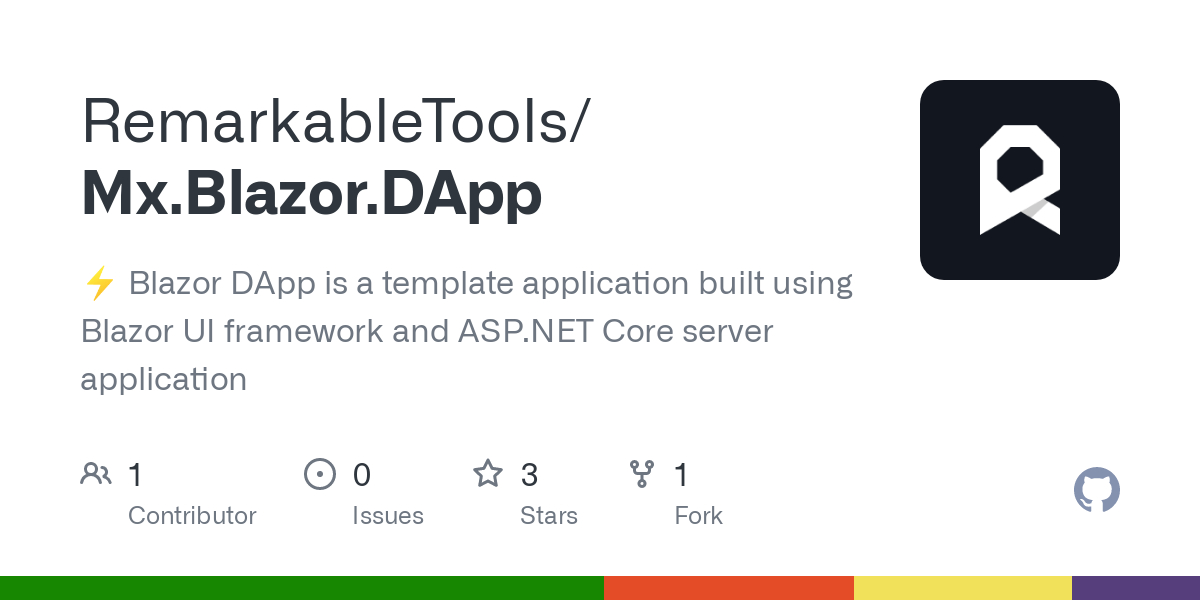.NET Blazor DApp template